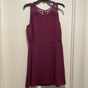 Kensie NWT purple with lace a-line dress size large